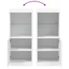Two white cabinets are shown side by side, with open doors and visible shelves. Anteprima dell’immagine prodotto