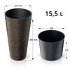 Prosperplast Blumentopf FURU SLIM Eco Wood Kaffee 25 cm Produktbild-Vorschau 4