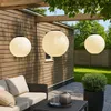 2er Set LED Solar Außen-Hängeleuchte, Lampion sandfarben, H Produktbild-Vorschau 4