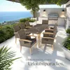 tectake® Rattan Tisch Foggia 196 x 87 x 76 cm Produktbild-Vorschau 8