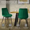 ML-Design Esszimmerstühle 6er Set, Dunkelgrün, Sitzfläche Produktbild-Vorschau 2