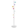 A white coat rack with colorful hooks on a white background. Anteprima dell’immagine prodotto