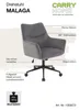 Carryhome Drehstuhl MALAGA, grau Velours, mit Rollen, 140 Produktbild-Vorschau 7