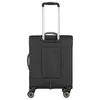 A black trolley suitcase shown from the back with its handle extended. Produktbild-Vorschau