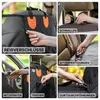Collage of images showing different features and installation of a car seat cover for pets. Produktbild-Vorschau