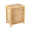 A bamboo laundry basket on a white background. Anteprima dell’immagine prodotto