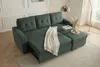 riess-ambiente Ecksofa APARTMENT 205cm grün Cord 3-Sitzer Produktbild-Vorschau 5