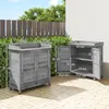 Gartenschrank mit Pflanztisch, Holz Geräteschuppen mit Produktbild-Vorschau 3