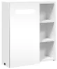 vidaXL Spiegelschrank mit LED-Beleuchtung Weiß 45x13x52 cm Produktbild-Vorschau 1