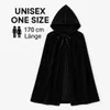 JustValue Mantello nero con cappuccio – 170 cm – Poliestere Anteprima dell’immagine prodotto 3