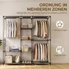HOMCOM Kleiderständer Kleiderschrank Faltschrank mit 3 Produktbild-Vorschau 4