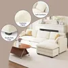 Divano ad angolo BEALIFE 240x76x91 cm con pouf | Divano a 3 Anteprima dell’immagine prodotto 6