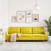 Design 3-Sitzer-Sofa Gelb 210 cm Samt, Schlafsofas 2024 Neu Produktbild-Vorschau 3