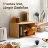 Praknu Brotkasten klein aus  Holz mit Schiebetür - Produktbild-Vorschau 3