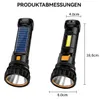 2 Stück LED-Taschenlampe Solarbetriebene/wiederaufladbare Produktbild-Vorschau 7