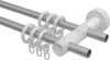 Interdeco Gardinenstange / Vorhangstange Silbergrau / Buche Produktbild-Vorschau 3
