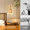 1x lampada da parete in rattan da interno senza fili boho Anteprima dell’immagine prodotto 7