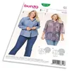 Strih Burda 6614 - Košeľa pre plnoštíhle Náhľad obrázku produktu 1