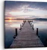 Bild auf Leinwand - Leinwandbild - Fußgängerbrücke See Produktbild-Vorschau 1