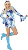 70er Jahre Lady Retro Kostüm - Hippie Partykleid mit Produktbild-Vorschau 2