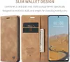 A phone case with card slots and a bill compartment, shown open with a phone inside. Produktbild-Vorschau