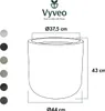 Vyveo - Vaso da fiori Orena - Nero - 44x43 Anteprima dell’immagine prodotto 3
