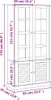 vidaXL Vitrína VIGO Grey 85x35x170 cm borovicový masiv Náhled obrázku produktu 8