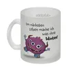 Freches Monster in pink Glas Tasse mit lustigem Spruch Produktbild-Vorschau 2
