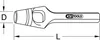 KS TOOLS Henkellocheisen 129.2049 230mm Werkzeugstahl 1190g Produktbild-Vorschau 2
