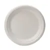RyanPack Zuckerrohr Bagasse Teller 18 cm Weiß – Einweg Produktbild-Vorschau 1