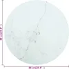 vidaXL Stolová deska bílá Ø60x0,8 cm Mramorový vzhled Náhled obrázku produktu 3