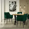 ML-Design Esszimmerstuhl aus Frotteestoff, Dunkelgrün, mit Produktbild-Vorschau 8