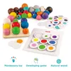 Montessori dřevěná hračka "Barevné kuličky" Náhled obrázku produktu 4