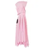 Kinder Geisterkostüm Pink mit Kapuze – Halloween Poncho für Produktbild-Vorschau 4