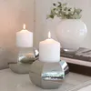 Fink CANDLE, metallic Stumpenkerze, Paraffin, weiß, L. 8 Produktbild-Vorschau 2