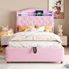 Letto imbottito per bambini 90x200, letto singolo in Anteprima dell’immagine prodotto 3
