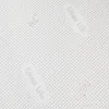 A close-up of a white textured fabric with embossed text. Podgląd zdjęcia produktu