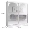 PAWS MÖBEL Armoire coulissante blanche 200x215x65 MONIDO Voir les images du produit 4
