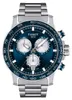 Tissot Supersport Chrono, cadran bleu, 45,5 mm, acier Voir les images du produit 1