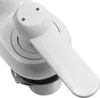 A close-up view of a white faucet handle with red and blue indicators. Podgląd zdjęcia produktu