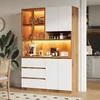 Merax : armoire de cuisine avec vitrine, éclairage LED, 3 Voir les images du produit 4