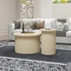 MODFU  Couchtisch, Runder Beistelltisch,Kaffeetisch mit Produktbild-Vorschau 3