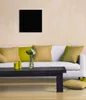 Wallario Premium Leinwandbild Schwarz in Größe 50 x 50 cm Produktbild-Vorschau 3