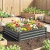Parterre de jardin Outsunny, bac à fleurs avec structure en Voir les images du produit 7