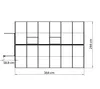 A technical drawing or blueprint of a greenhouse with dimensions indicated. Podgląd zdjęcia produktu