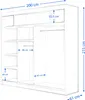 A diagram of a wardrobe with dimensions indicated. Produktbild-Vorschau
