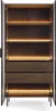 Vitrine LUMI 92 cm Eiche Dunin Riffelglas LED Schwarz Produktbild-Vorschau 4