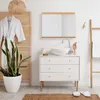 Miroir mural Relaxdays avec étagère, cadre en bambou, H x L Voir les images du produit 2