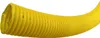 A yellow corrugated drainage pipe on a white background. Produktbild-Vorschau