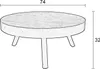 Housecraft Living Suri Couchtisch Rund 70 cm Teakholz Braun Produktbild-Vorschau 7